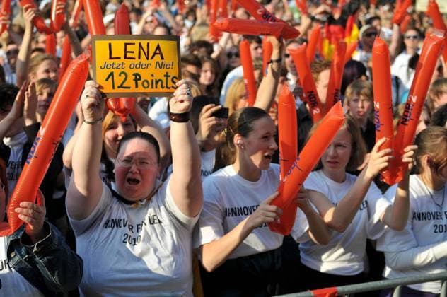Lena Meyer-Landrut Fans beim Public Viewing in Hannover