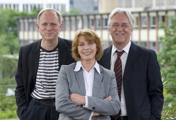 Ulrich Tukur, Senta Berger und Gerd Anthoff (l-r) - Settermin für die ZDF-Produktion - Unter Verdacht - Angstgegner