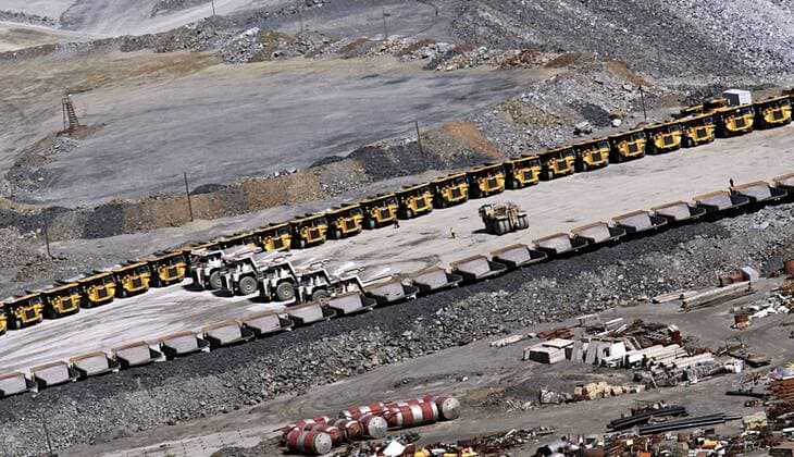 ITAR-TASS 41: KRASNOYARSK TERRITORY, RUSSIA. JULY 17. Mining sulfide ore for Polyus Gold s (Polyus Zoloto) third gold recovery plant (Mill-3) at Olimpiada gold mine, Krasnoyarsk Territory.  493797