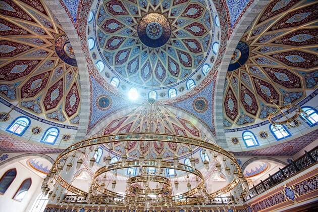 Innenansicht der Ditib-Merkez-Moschee, die größte Moschee in Deutschland, Duisburg-Marxloh, Nordrhein-Westfalen, Deutschland, Europa iblhdf01593274
