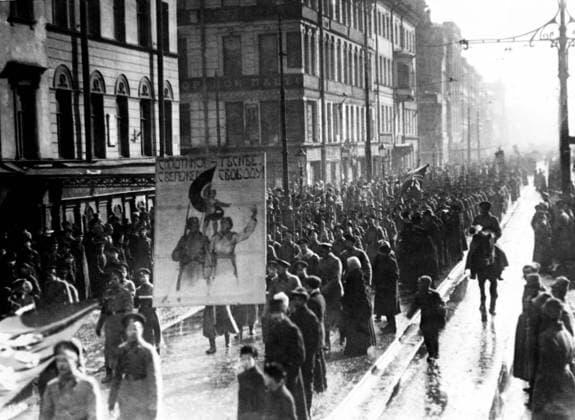 PETROGRAD, RUSSIA. Mass demonstration in Petrograd during the February Revolution of 1917 in Russia.  270012