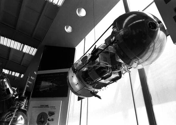 Sputnik 1, launched on October 4, 1957, the world s first artificial satellite.  275756