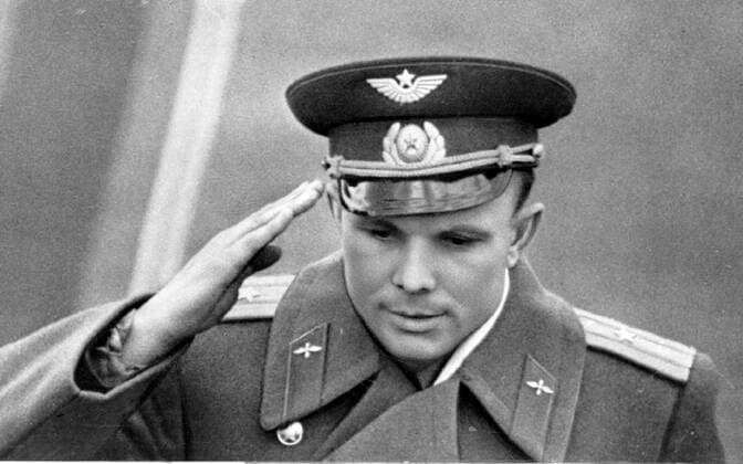 World Cosmonautics Day is observed on April 12 to mark the first manned piloted flight into space made by Yuri Gagarin on board the Vostok spaceship on Apr. 12, 1961. File pic. of Yuri Gagarin reporting on successful fulfilment of the flight at Vnukovo airport on Apr.14, 1961.  40109