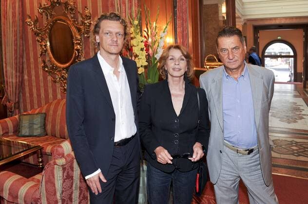 Salzburg, Hotel Sacher, Pressetermin: - v.l.n.r.: Thomas Oberender, Senta Berger, Claudio Magris