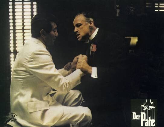Der Pate (1972) AL MARTINO (Johnny Fontane), MARLON BRANDO (Mafia Boss Don Vito Corleone) B102134 UnitedArchives98743