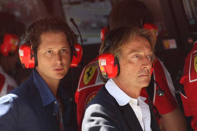 John Elkann (li., ITA), Präsident Fiat und Luca Cordero di Montezemolo (ITA), Präsident Ferrari, beim Formel 1 Grand Prix in Monza 