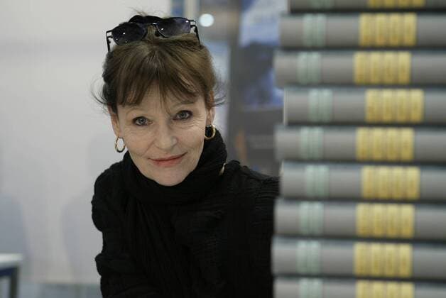Angelica Domröse Die Schauspielerin und Autorin Angelica Domröse am 21.03.2003 bei der Leipziger Buchmesse, nachdem sie ihren Erinerungsband Ich fang mich selber ein (Lübbe Verlagsgruppe) vorgestellt hat.