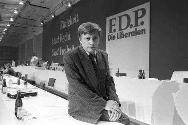 Rainer Ortleb (Deutschland FDP) auf dem FDP-Vereinigungsparteitag in Hannover