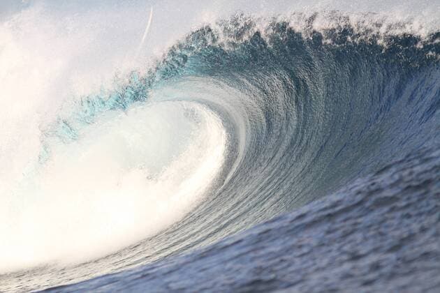 A perfect wave breaks off of TavaruaI Island, on the south west side of the Fijian Mamanucas Island Chain - JuergenxTap