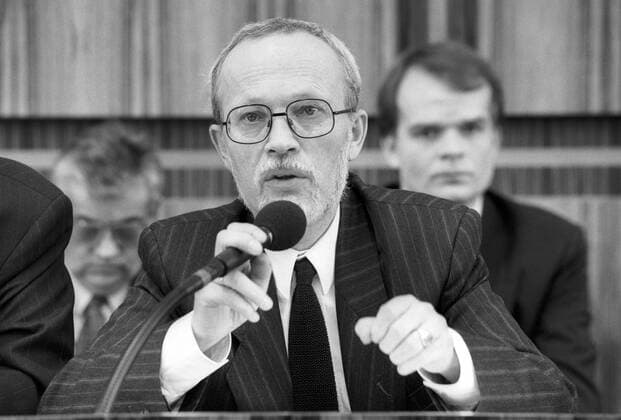 Lothar de Maiziere (DDR CDU) in Bonn
