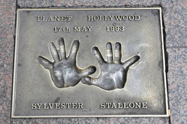  Handabdruck von Sylvester Stallone, Handabdruck, Leicester Square, London, England, Großbritannien, Europa iblebo01739016