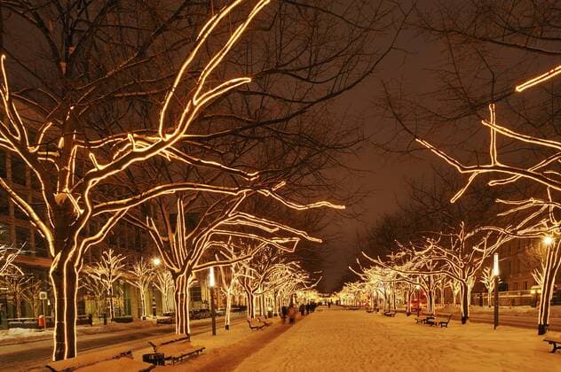 Weihnachtsbeleuchtung Unter den Linden, Berlin, Deutschland, Europa iblshu01794543