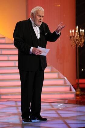 Moderator Gunther Emmerlich Generalprobe zur Verleihung der Krone der Volksmusik