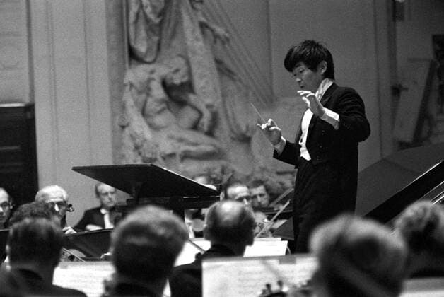 Japanese conductor Seiji Ozawa at Prague Spring music festival, May 1967. CTK Photo Jan Barta  CTKPhoto01239010