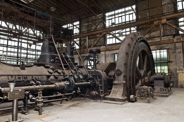 Großgasmaschine von 1914, Heinrichshütte, Museum für Eisen und Stahl, ältester noch erhaltener Hochofen im Revier, Hattingen, Nordrhein-Westfalen, Deutschland, Europa iblamt01826177