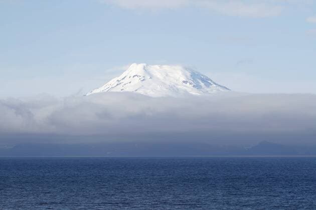 Beerenberg, der nördlichste über dem Meeresspiegel gelegene aktive Vulkan der Erde auf der Insel Jan Mayen, Grönlandsee, Norwegen ibxann01724674