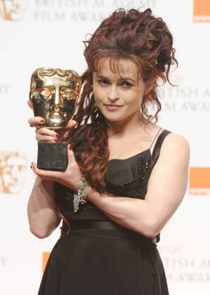 British actress Helena Bonham Carter attends the press room at the Orange British Academy Film Awards at the Royal Opera House in London on February 13, 2011.  LON201102173