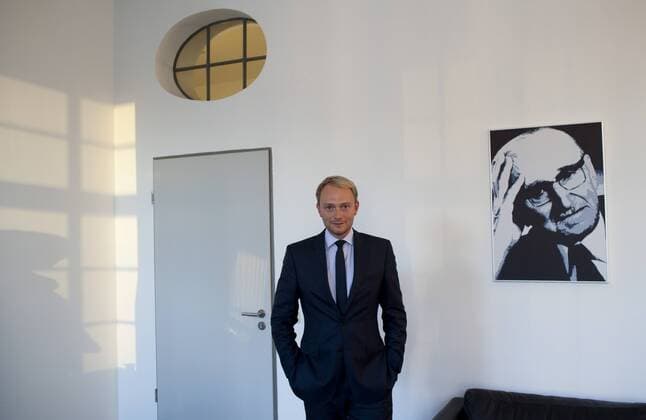 Deutschland, Berlin, Interview mit dem FDP Generalsekretär Christian Lindner, 22.09.2010