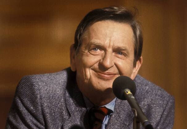 Ministerpräsident Olof Palme (Schweden) während einer Wahlkampfveranstaltung in Stockholm - FOTO: xRolfxAdlercreutzx xKAMERAPRESSxSEx  - KPkod 08002