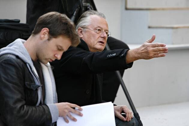 Castorf, Frank (Regisseur und Intendant), geb. am 17.07.1951 in Berlin. Hier: Am 09.06.2009 bei Proben zu Medea in der Agora der Volksbühne am Rosa-Luxemburg-Platz Berlin.