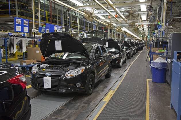 Der 2012er Ford Focus im Ford Motor Co. s Michigan Montagewerk, Wayne, Michigan, USA, Amerika iblwes01870639