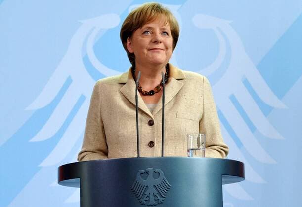 (110502) -- BERLIN, May 2, 2011 (Xinhua) -- German Chancellor Angela Merkel speaks during a press conference in Berlin, capital of Germany, May 2, 2011. Merkel told a press conference that she was glad that killing Bin Laden was successful and she felt compelled to pay respects to U.S. President Barack Obama for the operation. (Xinhua Ma Ning) (zw) GERMANY-BERLIN-BIN LADEN-DEATH-MERKEL 