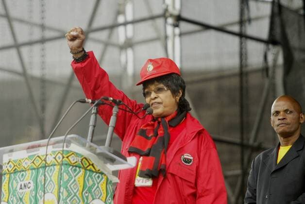 Workers Day celebrations PRETORIA, SOUTH AFRICA ? 1 May 2011: ANC stalwart Winnie Madikizela-Mandela addressing crowds at a rally on Workers Day in Atteridgeville, Pretoria, South Africa on 1 May 2011 as part of the ANC s election compaign. ( Gallo00007784