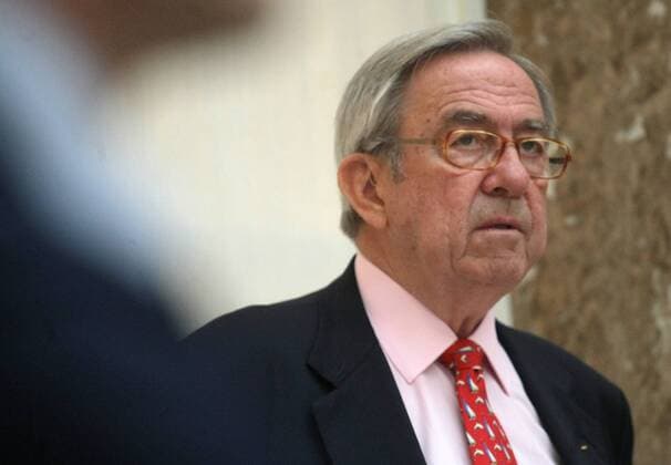ST. PETERSBURG, RUSSIA. MAY 6. 2011. The former King Constantine of Greece attends a meeting of the International Sailing Federation at Hotel Astoria in St Petersburg.  RE0E6515