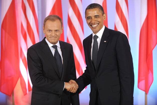 Meeting between US President Barack Obama and Polish Prime Minister Donald Tusk held on on May 28, 2011 in Warsaw, Poland. EN_00966698_0221 