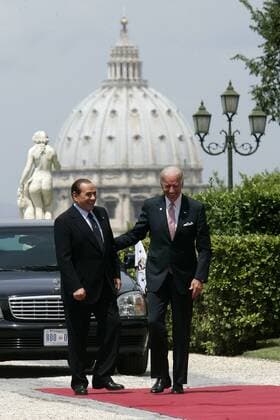 SILVIO BERLUSCONI (L) and JOSEPH BIDEN (pictured) Rome, Italy. Italian Premier Silvio Berlusconi meets the USA Vice President.  SamanthaXZucchi