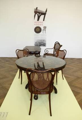 Designklassiker von Michael Thonet Exhibition of TON bentwood furniture at the Castle Bystrice pod Hostynem in Kromeriz.TON is the oldest producer of bentwood furniture in the world and specializes in the production of chairs and tables. The history of the company dates back to 1861, when Michael Thonet laid the foundation stone of the original Thonet factory in Bystrice pod Hostynem. (CTKxPhoto JosefxOmelka)  CTKPhoto8201106050335601