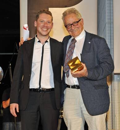 Metropolis der Deutsche Regiepreis am 23. Juni 2011 im Audi Zentrum in München Marco Kreuzpaintner (Laudator) Peter Lilienthal (Lebenswerk)