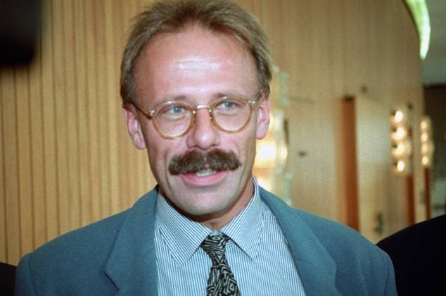 Jürgen Trittin (Grüne) am 21.01.1993 im NDS Landtag in Hannover.
