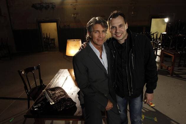 Dreharbeiten The Child mit Eric Roberts und Sebastian Fitzek am Donnerstag (09.06.2011) in Berlin .