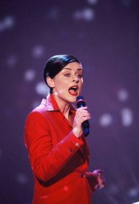 britische Popsängerin Lisa Stansfield aufgenommen bei einem Auftritt am 14.3.1997 in Köln