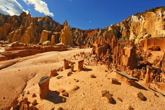  Sandsteinschlucht des Ambalabongo-Canyons, Ankarafantsika, Madagaskar, Afrika, Indischer Ozean iblfcw01973739