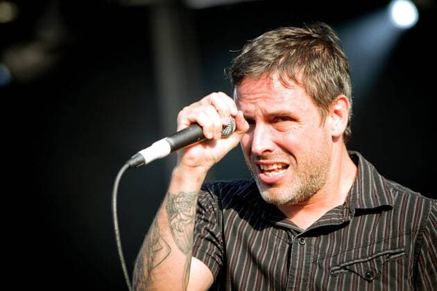 Highfield Festival 2011. Sänger Nathan Gray ( USA boysetsfire ) während eines Auftrittes anläßlich des Highfield Festival 2011 am 21.08.2011 am Störmthaler See Großpösna bei Leipzig.
