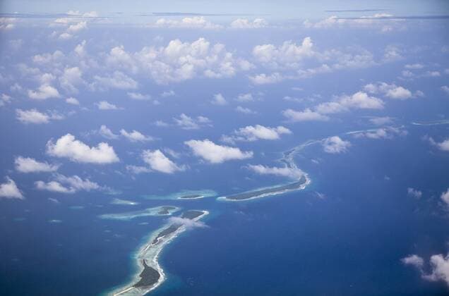 Blick auf Majuro Atoll, Marschallinseln, Majuro Atoll, Mikronesien, Pazifik View at Majuro Atoll, Marshall Islands, Majuro Atoll, Micronesia, Pacific Ocean Highlight !DATUM GESCHÄTZT! 