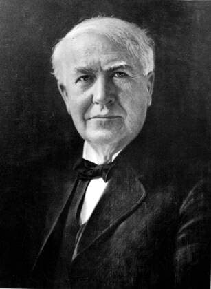 Thomas Alva Edison (1847-1931), US scientist and inventor, who founded the Edison Light Company in 1889. Mono Print UnitedArchives0753377