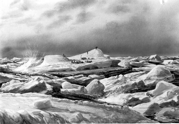 Shackleton Expedition (1914-16). Captain Sir Ernest Henry Shackleton (1874-1922) was an Anglo-Irish explorer, now chiefly remembered for his Antarctic expedition of 1914-1916 in the ship Endurance. From Antarctica: The Last Continent by Ian Cameron page 17. Local Caption Exploration 1 Mono Print UnitedArchives0542160