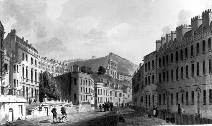 Axford & Paragon building, Bath, 1806. A Portrait of Jane Austen by David Cecil. Local Caption Mono Print !AUFNAHMEDATUM GESCHÄTZT! UnitedArchives0624472