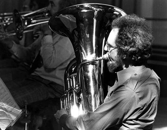 John Fletcher - tuba player ©TopFoto Mono Print UnitedArchives1106743