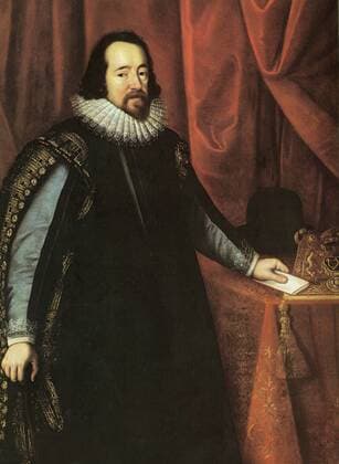 Sir Francis Bacon warned his benefactor Essex against the treasonable course he was pursuing and, when Essex persisted and was brought to trial, played a brilliant part in his prosecution. Francis Bacon, 1st Viscount St Alban (22 January 1561 - 9 April 1626) was an English philosopher, statesman, and essayist. He is also known as a proponent of the scientific revolution. Indeed, according to John Aubrey, his dedication may have brought him into a rare historical group of scientists who were killed by their own experiments. ©TopFoto Colour Book Illustration UnitedArchives1125648