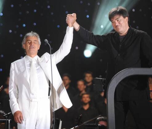 Andrea Bocelli and Alan Gilbert ANDREA BOCELLI LIVE IN CENTRAL PARK New York  NYPix PicturePerfect