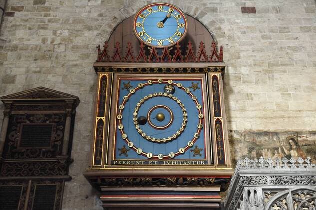  Exeter Clock, 1484, in der gotischen Kathedrale aus dem 13. Jhd., Exeter, Devon, England, Großbritannien, Europa iblmzc02022444