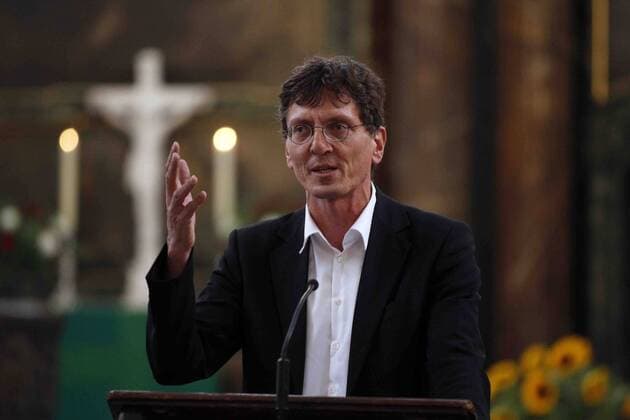 Christian Gaebler (SPD) in Berlin im Rahmen des Gottesdienstes Wahlkampfpause .