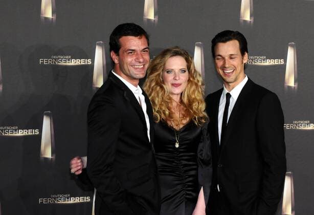 L-R: Kai Schumann, Diana Amft und Florian David Fitz bei der Verleihung des 13. Deutschen Fernsehpreis am 03.10.2011 im Coloneum in Köln Ossendorf