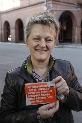 Renate Künast (Grüne) am Freitag (29.05.2010) in Berlin auf der Utopia -Konferenz.
