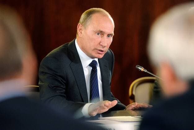 MOSCOW, RUSSIA. OCTOBER 26. 2011. Russia s Prime Minister Vladimir Putin speaks at a meeting of the Federal Coordinating Council (FCC) of the ONF (Russian acronym for All-Russia Popular Front). Photo ITAR-TASS Artyom Korotayev  Highlight