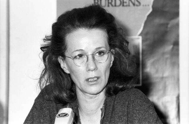 Karin Gregorek (Schauspielerin) 02 88 - Karin Gregorek im Februar 1988 während der Berliner Filmfestspiele Berlin Film Festspiele Filmfest Deutschland deutsch Deutsche Frau Schauspiel Film Fernsehen TV Theater german actress quer Portrait neutral sprechend sw